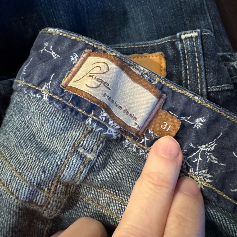 PAIGE Dark Blue Denim Jeans sz 31